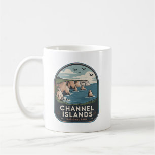 Caneca De Café Insígnia Retro do Parque Nacional das Ilhas do Can