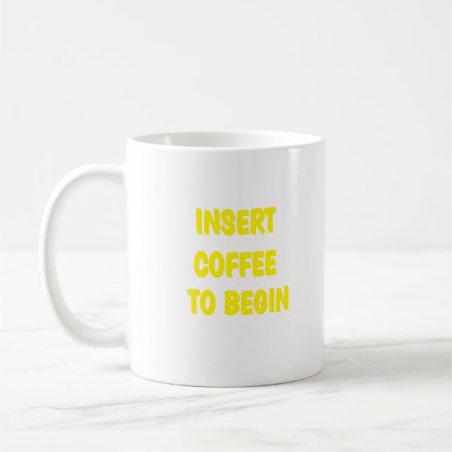 Caneca de café Insira Café para Iniciar (Esquerda)