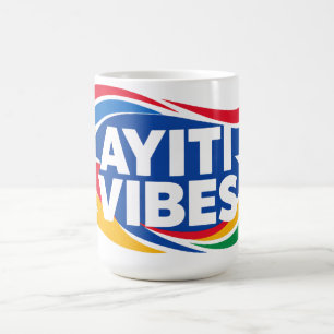 Caneca De Café Inspiração Colorida de Vibrações de Ayiti