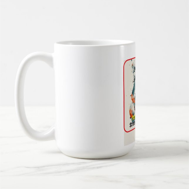 Caneca De Café Inspiração de Abstrato de Arte Personalizável para (Esquerda)