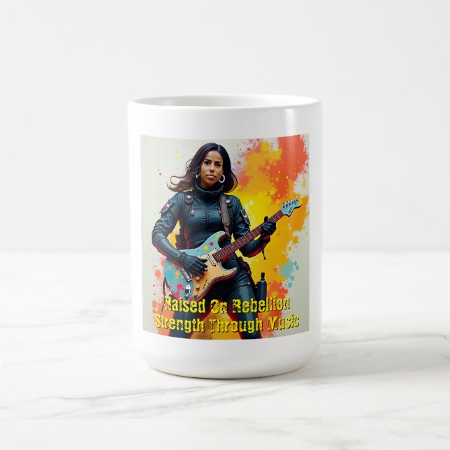 Caneca De Café Inspiração de Arte Guitarrista da Soldista Persona (Centro)