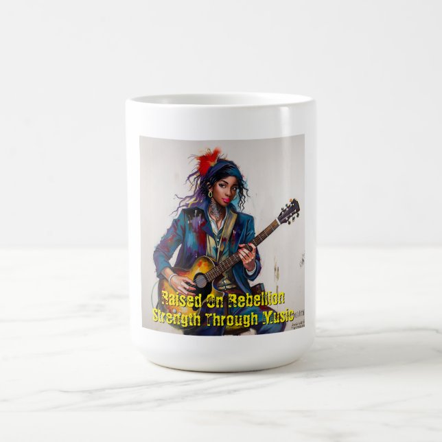 Caneca De Café Inspiração de Arte Guitarrista Personalizada para  (Centro)