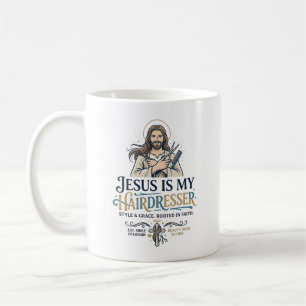 Caneca De Café Inspiração de Camiseta de Cabeleireiro Jesus Beaut