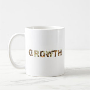 Caneca De Café Inspiração de Padrão Floral Rústico de Crescimento