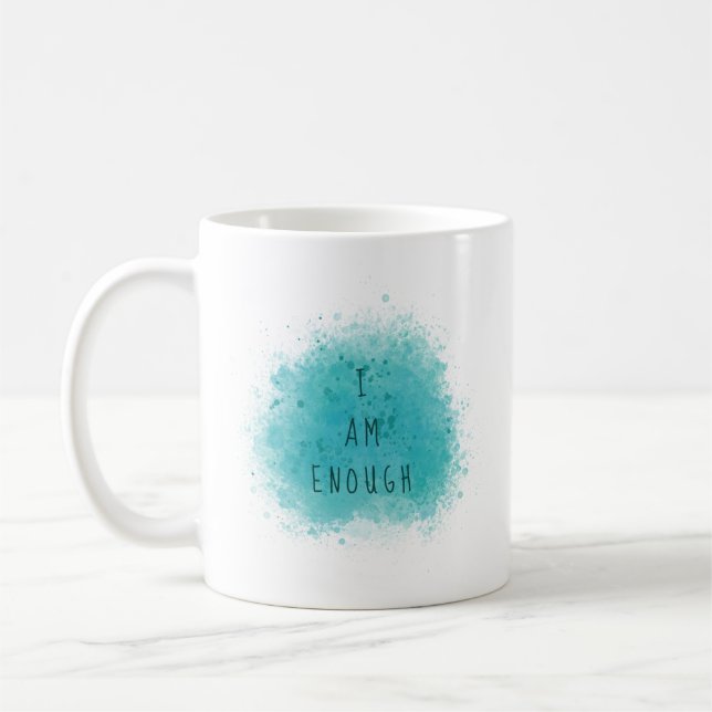 Caneca De Café Inspiração I Am Suficiente Citação de Afirmação Si (Esquerda)