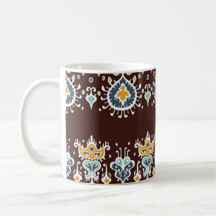 Caneca De Café Inspiração Ikat: Elegância Oriental