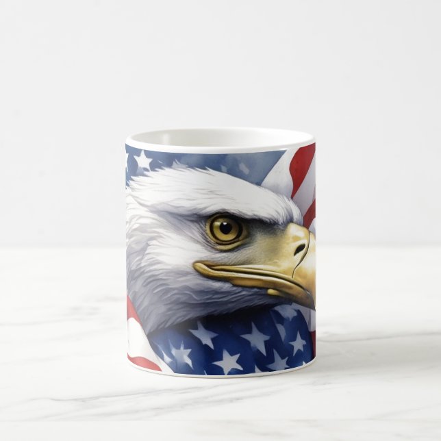 Caneca De Café Inspiração Motivacional de Águia Liberdade de Sina (Centro)