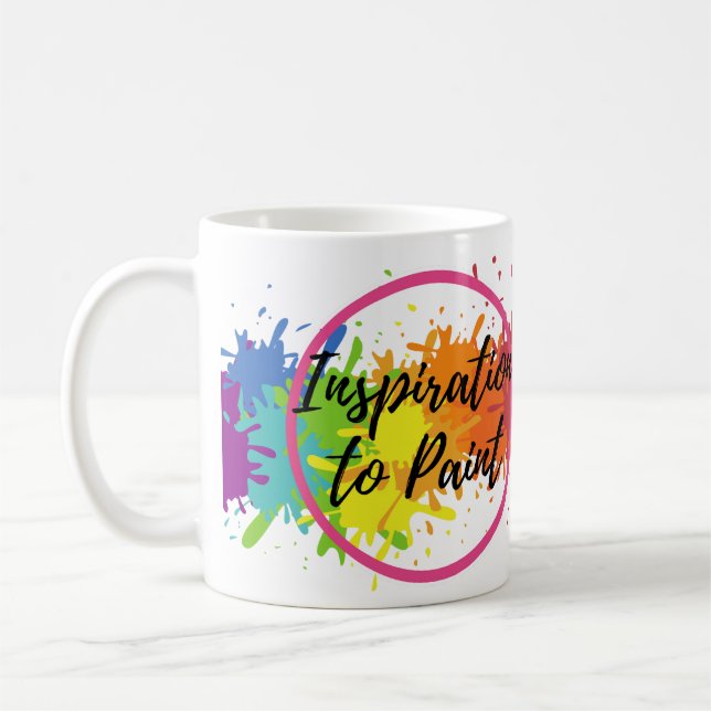Caneca De Café Inspiração para pintar a pintura cada dia (Esquerda)