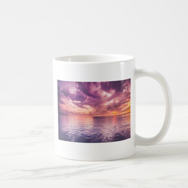 Caneca De Café Inspiração Sunset Oceânico (Direita)