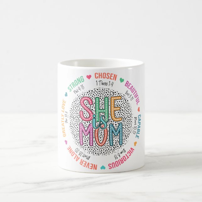 Caneca De Café Inspiracional Ela É Amada Pela Mãe (Centro)
