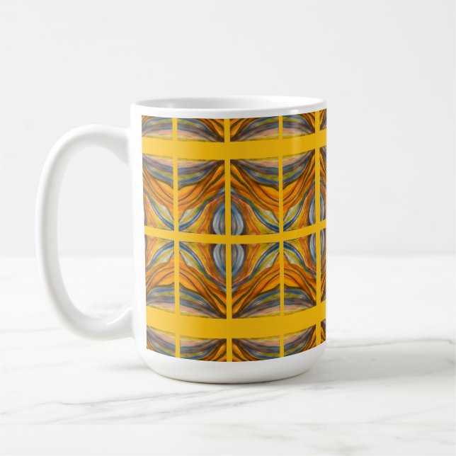 Caneca De Café Inspirações do deserto amarelo do ouro (Esquerda)