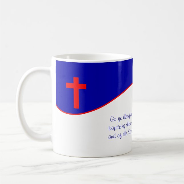 Caneca De Café Inspirado na Bandeira Cristã (Esquerda)
