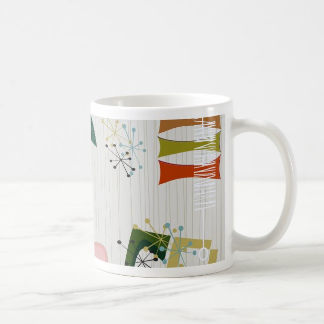 Caneca De Café Inspirado na Era Atômica Retro Eames (Direita)