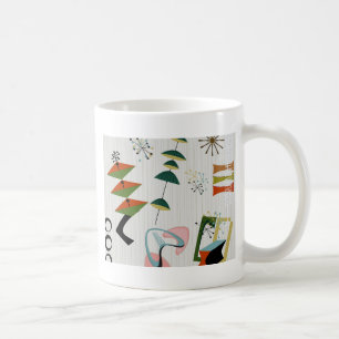 Caneca De Café Inspirado na Era Atômica Retro Eames