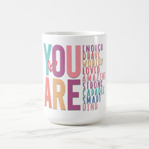 Caneca De Café Inspirador Você É Suficiente