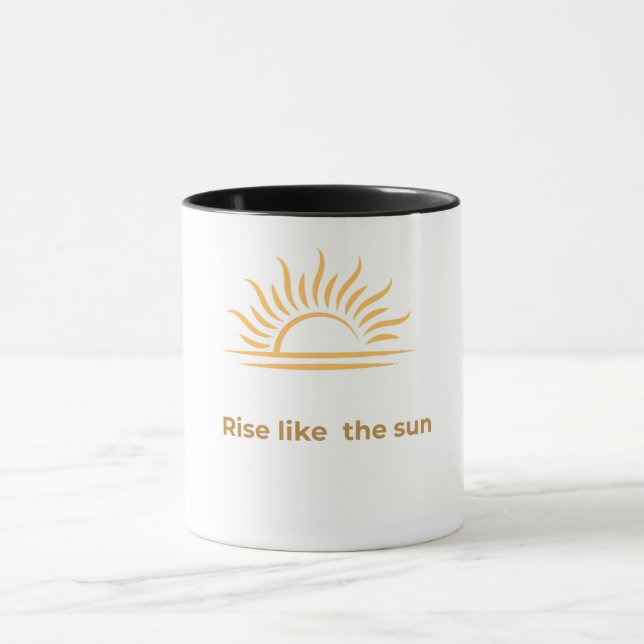 Caneca de Café Inspiradora Erga-se Como o Sol (Centro)