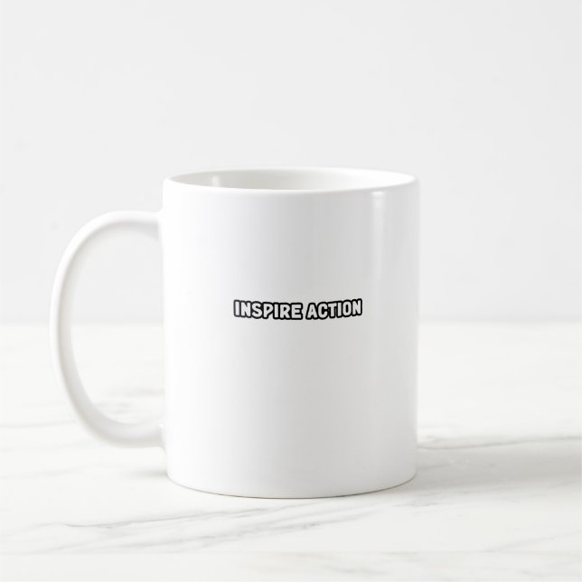 Caneca De Café Inspirar Ação Motivar Liderança Influência Pro (Esquerda)