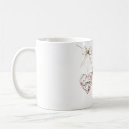 Caneca De Café Inspirational Floral Love Hope Joy Heart Bow