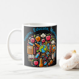 Caneca De Café Inspire, Educe, Motive Coffee Mug