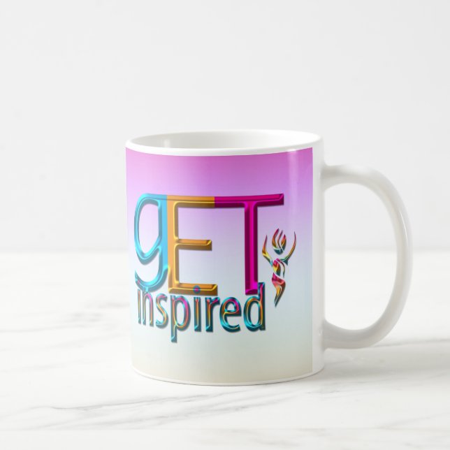 Caneca De Café Inspire-se ~ Neon (Direita)