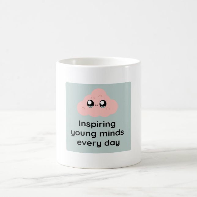 Caneca De Café Inspiring Young Minds Every Day Cute Cloud Mug (Centro)