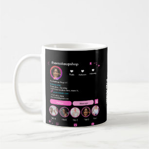 Caneca De Café Instagram FOTO Cabelereiro Maquiador QR