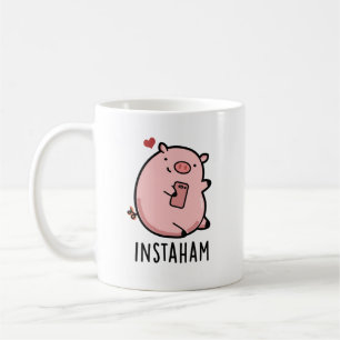 Caneca De Café Instaham Funny Social Media Pig Pun