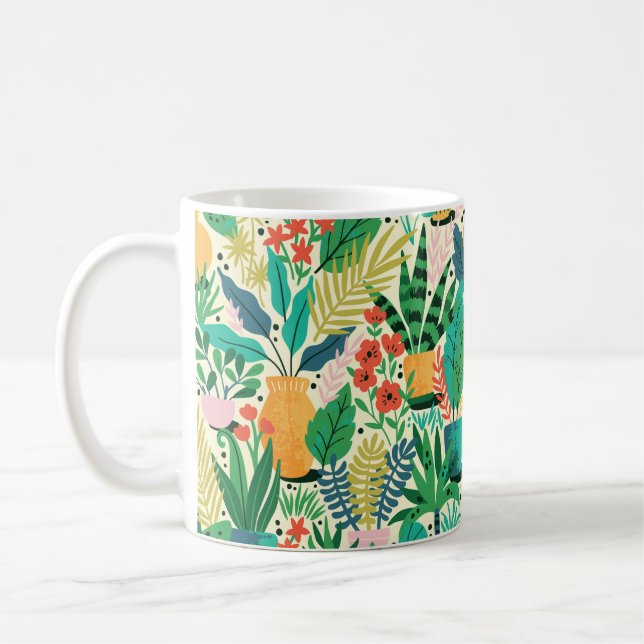 Caneca De Café Instalações domésticas em potes cerâmicos, com um  (Esquerda)