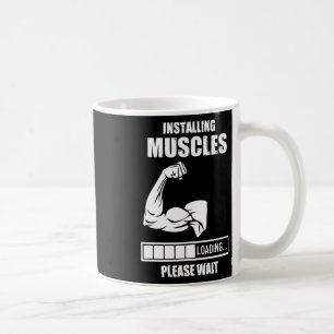 Caneca De Café Instale Músculos Por Favor Espere Gym Bodybuilding