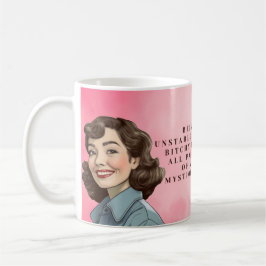 Caneca De Café Instável e Mal-Humorada - Mistério Retro