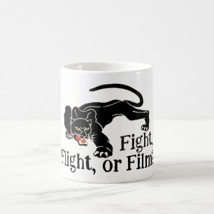 Caneca De Café Instinto de sobrevivência Lutar, Fugir ou Congelar