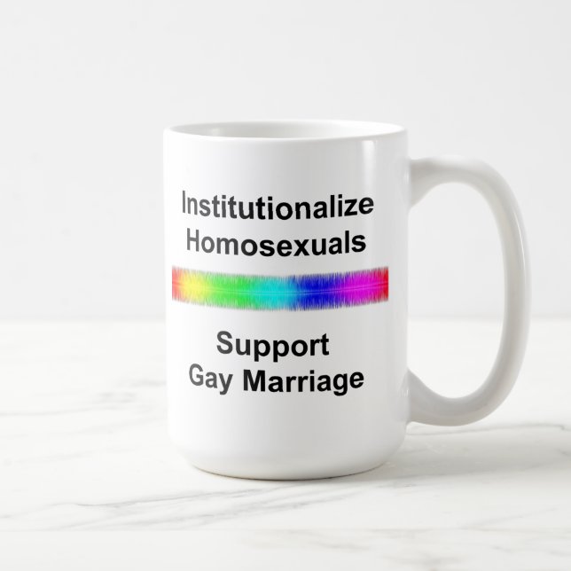 Caneca De Café Institucionalizar homossexuais... apoiar o Gay Mar (Direita)