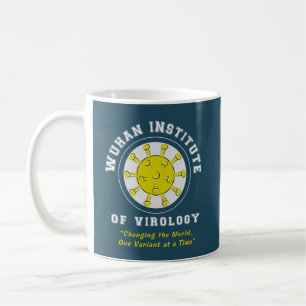 Caneca De Café Instituto de Virologia de Wuhan Vírus Engraçado