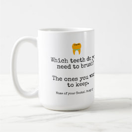 Caneca De Café Instruções personalizadas de higiene oral do denti
