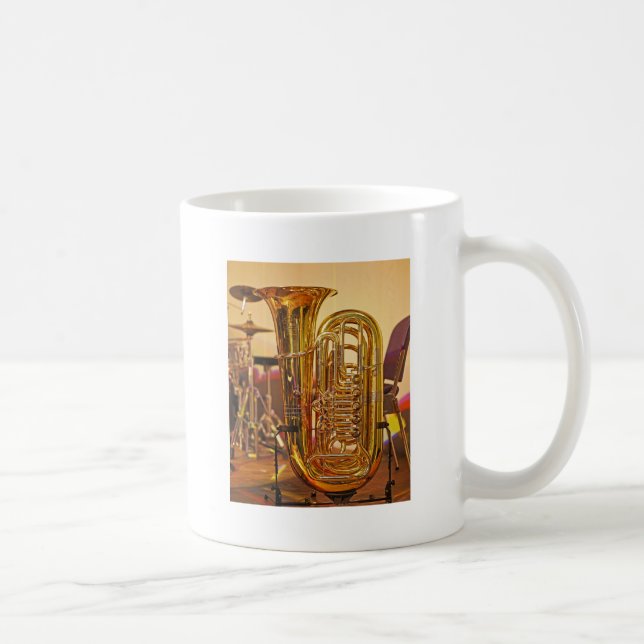 Caneca De Café Instrumento musical de latão Tuba (Direita)