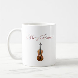 Caneca De Café Instrumento Musical Violin Christmas