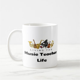 Caneca De Café Instrumentos musicais de Música Professora Life