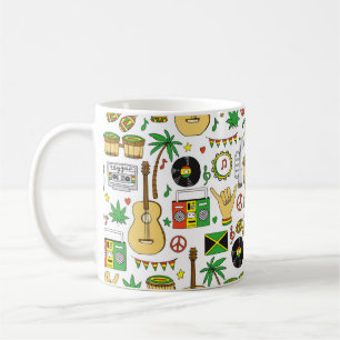 Caneca De Café Instrumentos musicais sem descontinuidades. Reggae