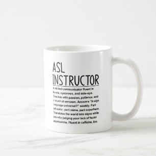 Caneca De Café Instrutor de ASL