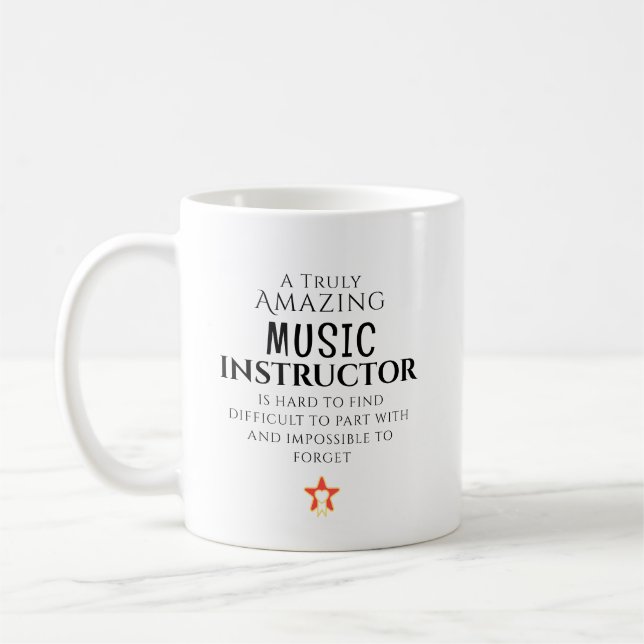 Caneca De Café Instrutor de Música Incrível Difícil de Encontrar  (Esquerda)