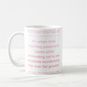 Caneca De Café Instrutor de Parkour Divertido