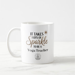 Caneca De Café Instrutor de Yoga Sparkle Personalizado