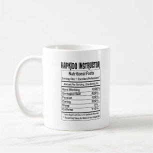 Caneca De Café Instrutor Hapkido Fatos Nutricionais 11oz Mug