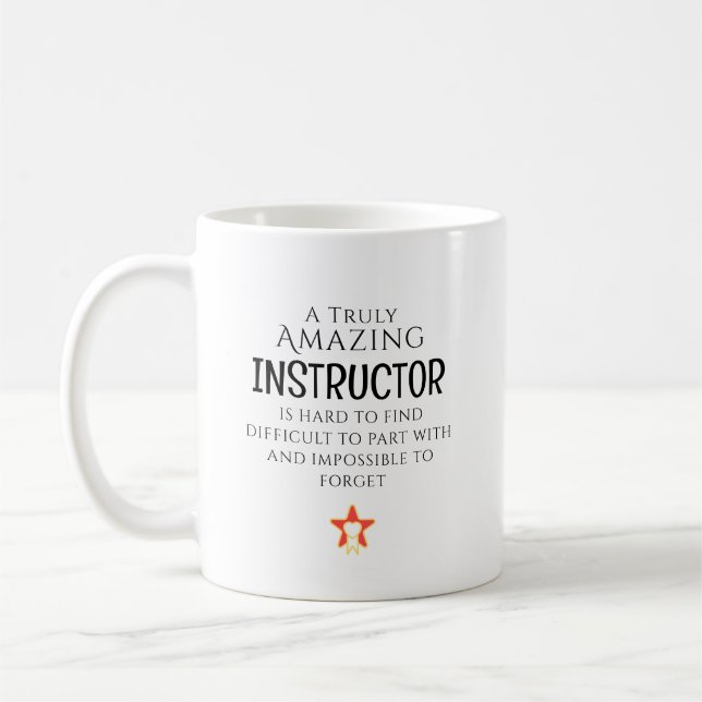 Caneca De Café Instrutor Incrível Difícil de Encontrar Presente P (Esquerda)