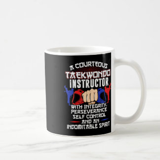 Caneca De Café Instrutor Taekwondo Gift 5 Tenets Oath Belt Level