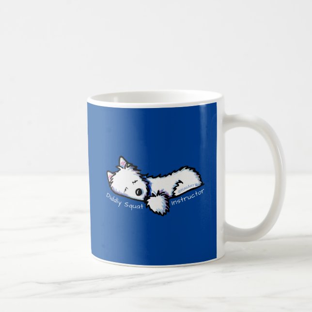 Caneca De Café Instrutor Westie DIDDLY SQUAT  (Direita)