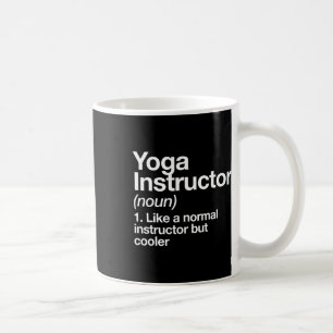 Caneca De Café Instrutor Yoga Funny Definition Gym Treinador