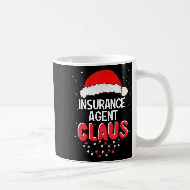 Caneca De Café Insurance Agent Santa Claus Christmas Matching Cos (Direita)