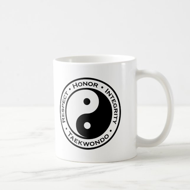 Caneca De Café Integridade Taekwondo da honra do respeito (Direita)