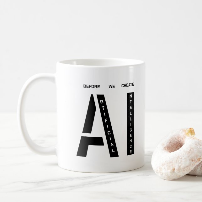 Caneca De Café Inteligência artificial moderna e simples (Com Donut)